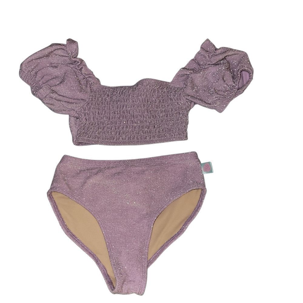 Disney Little Mermaid  Kids Swim Bikini - Sparkling Purple Size 4/5T